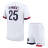 Officiële Voetbalshirt + Korte Broek Paris Saint-Germain Nuno Mendes 25 Uit 2024-25 - Kids